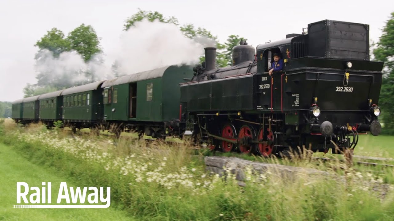 Nostalgic train journey with steam locomotive through the nature of Austria 🇦🇹🚂 - Rail Away 🚞