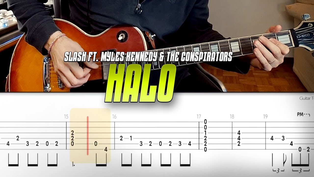 Halo | Slash ft. Myles Kennedy | guitar cover with solo + live tabs