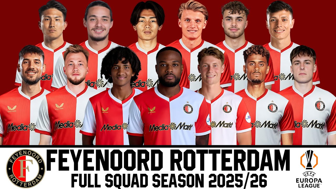 Feyenoord Rotterdam Official Squad 2025/26 Season | Eredivisie 25/26 | UEFA Europa League 25/26