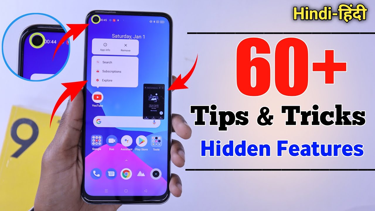 Realme 9 5G Tips And Tricks - Top 60++ Hidden Features | Hindi-हिंदी