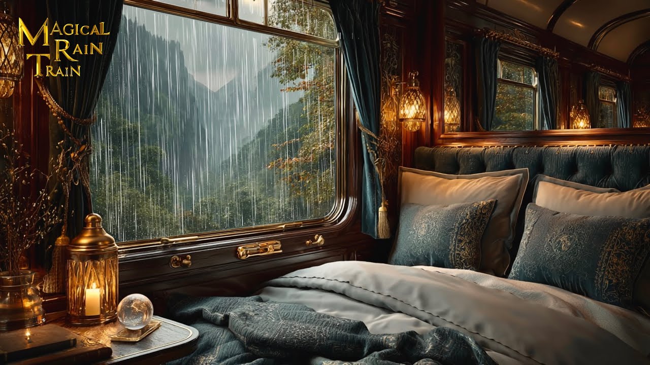 Train Sounds with Rain for Deep Sleep: Cozy Night in a Luxurious Sleeper Cabin