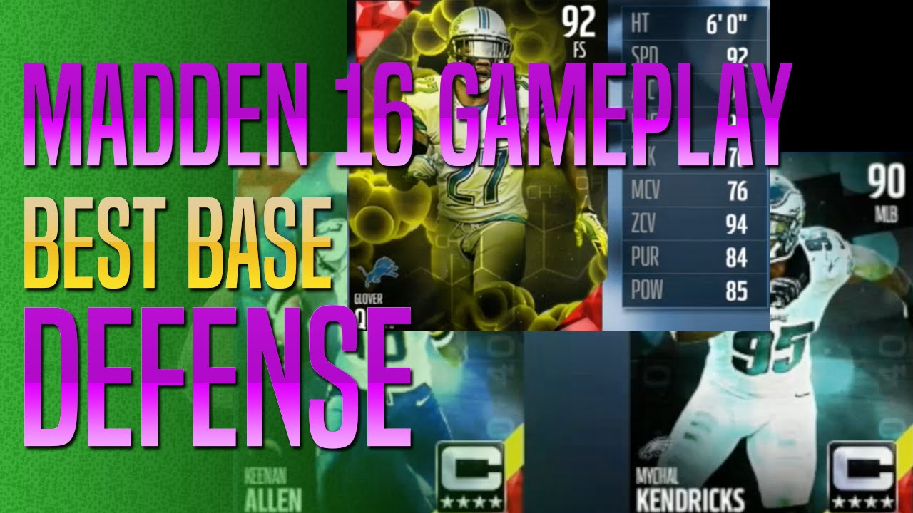 Madden 16 - Best Base Defense Gameplay? MUT Captains Shine!
