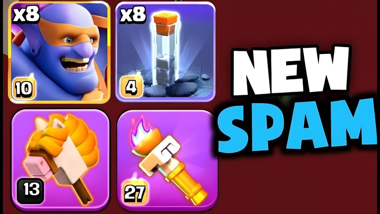 NEW META!😱 OP SPAM ARMY! SUPER BOWLERS with HEROIC TORCH are SO STRONG in Legend League on TH18 🔥