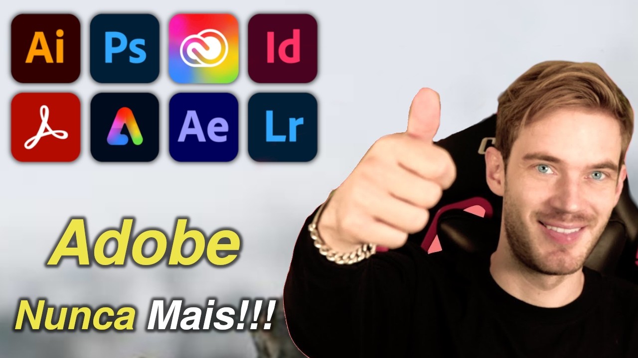 Pewdiepie TROCOU o Photoshop, e Adobe Premier por esses softwares - Gimp, Krita e Davinci Resolve