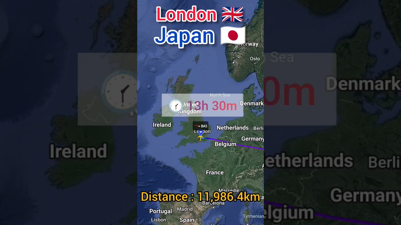 London to Tokyo flight Route ✈️ || United Kingdom 🇬🇧 to Japan 🇯🇵 ||