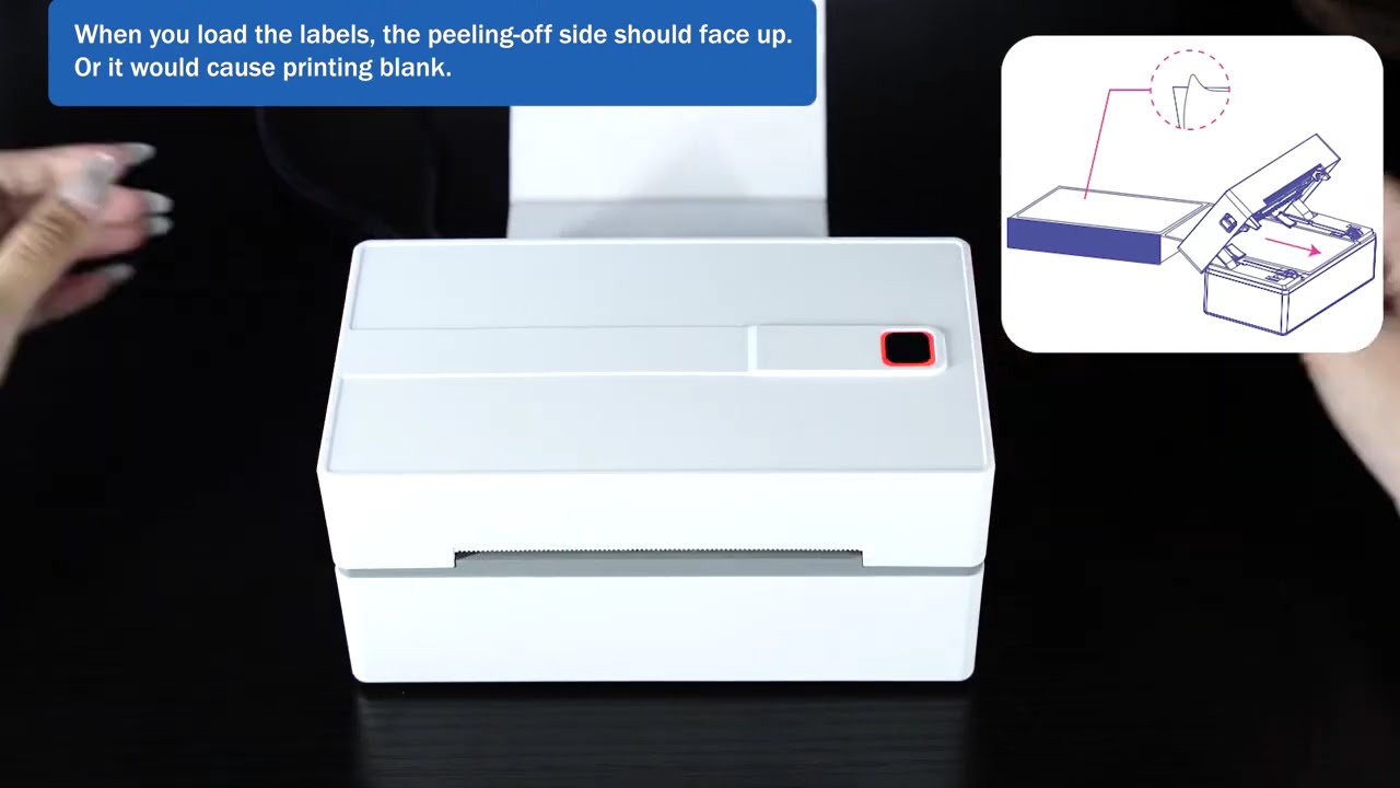 Thermal Label Printer Portable No Ink Required 203DPI 4x6 for Small Business Bluetooth USB High