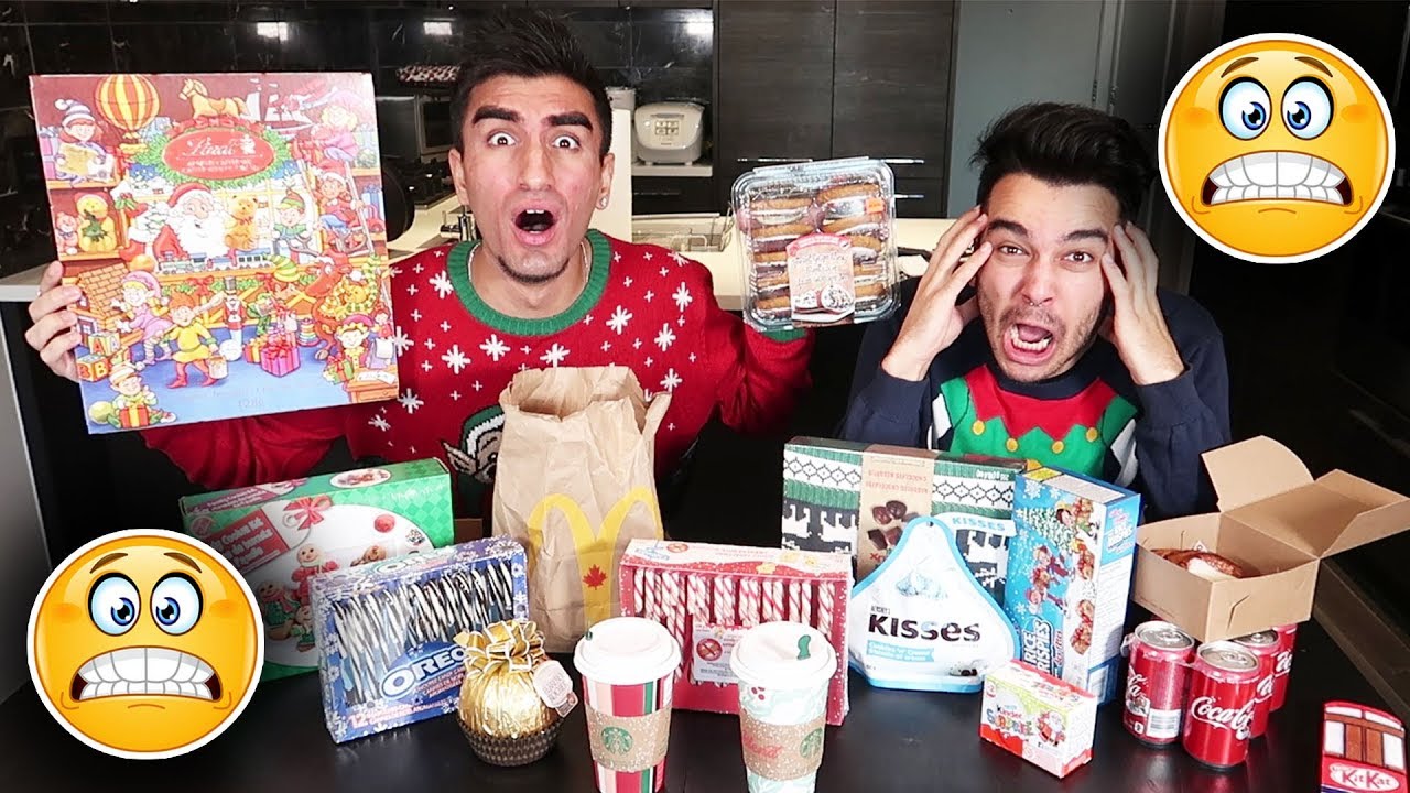I MADE THE BIGGEST BET EVER WITH DEREK GERARD! (christmas mukbang)