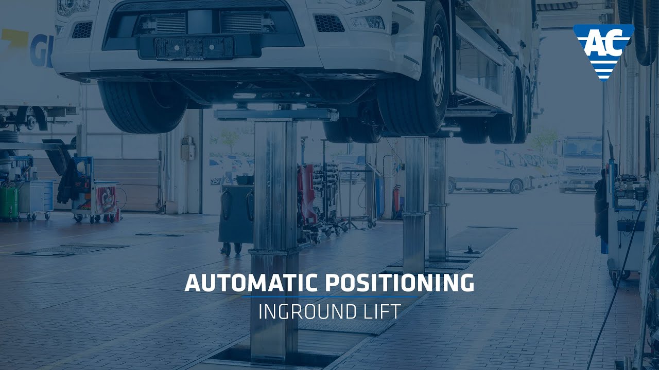 5-post Inground Lift with automatic positioning, AC Hydraulic