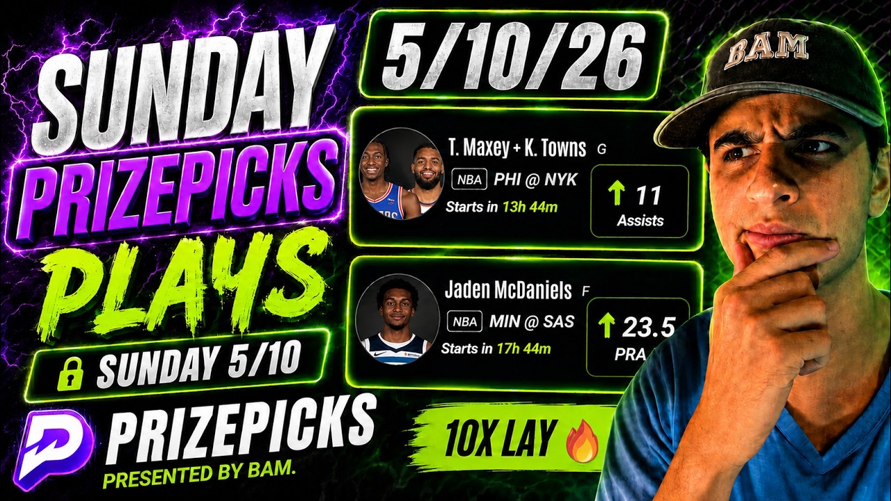 NBA PLAYOFFS TODAY | SUNDAY | 5/10/26 | FREE NBA and Esports Best Correlated PrizePicks Picks