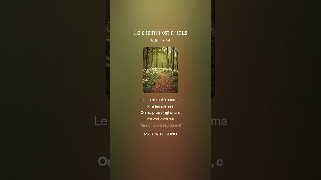 Le chemin est à nous