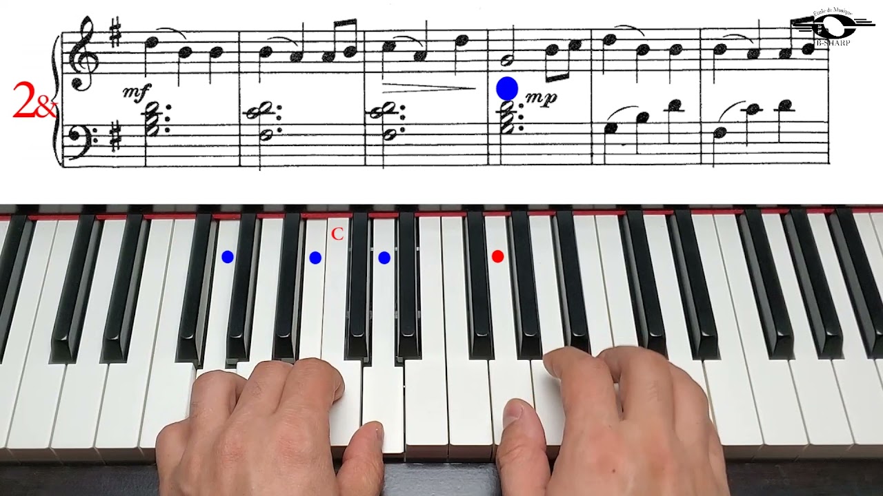 An Old Folk Tune, Moderate version, John Thompson`s easiest piano course, Part 3