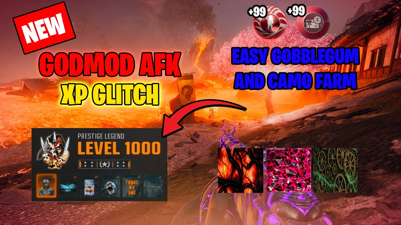 EASY *NEW* Out Of Map AFK XP Glitch Kowakujo Round 999 Godmode BEST Gobblegum Camo and XP Farm