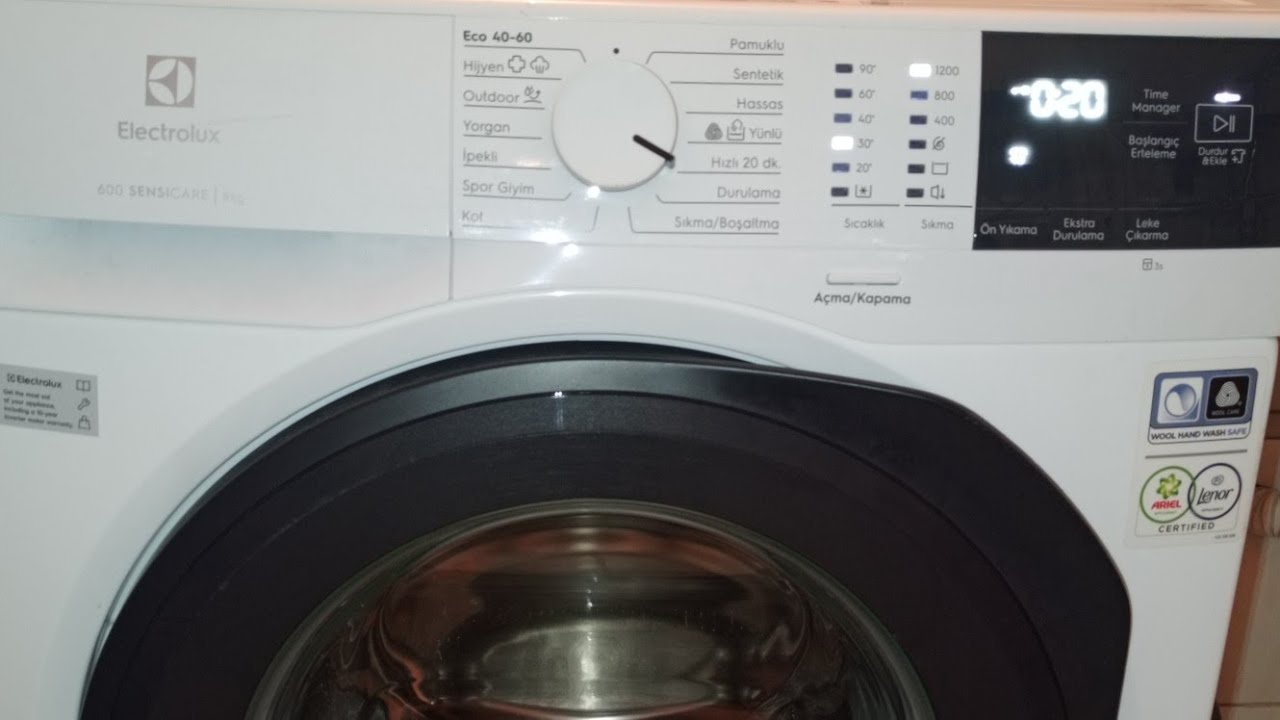 Electrolux EW6F2292T  EW6F2282T çamaşır makinesi kullanım talimatı