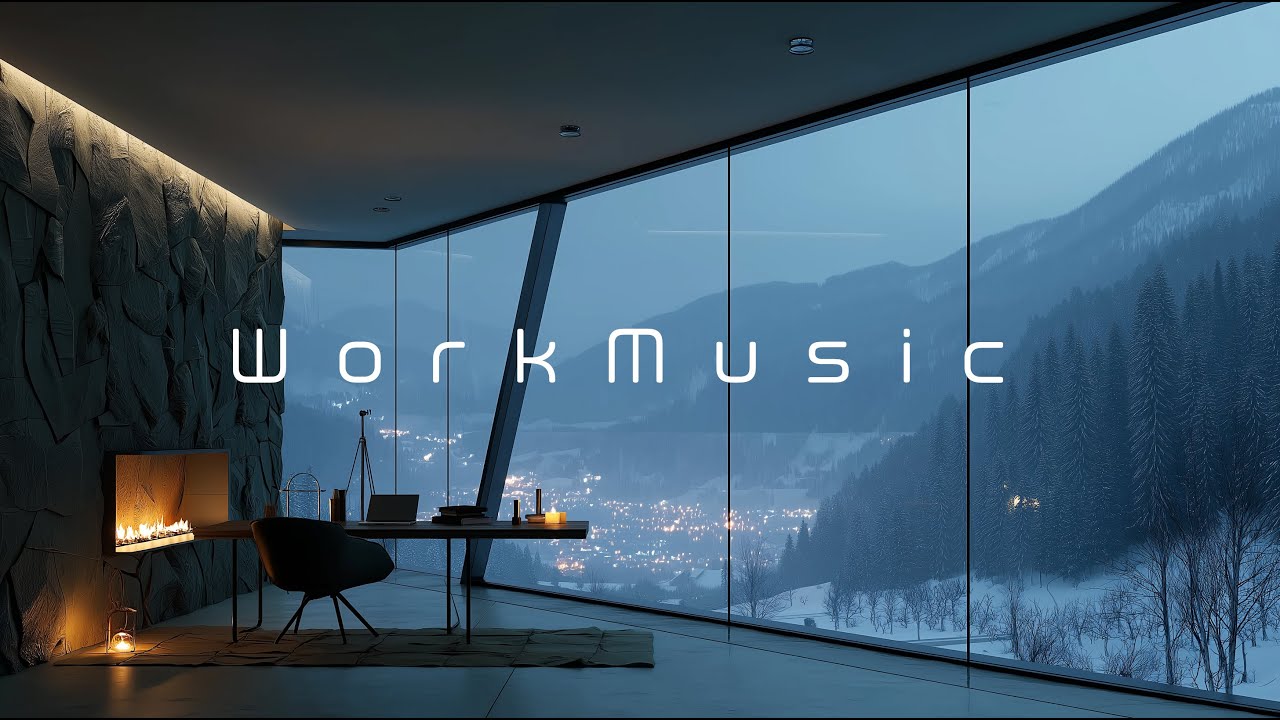 Deep Focus Music | Luxury Mountain Workspace for Coding, Study & Night Productivity