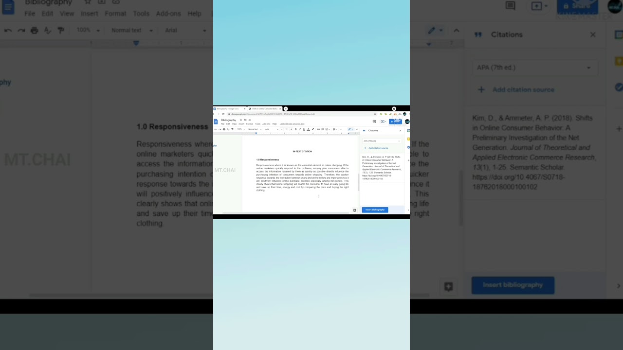 APA STYLE IN-TEXT CITATION TO YOUR RESEARCH PAPER l GOOGLE DOCS TIPS & TUTORIAL