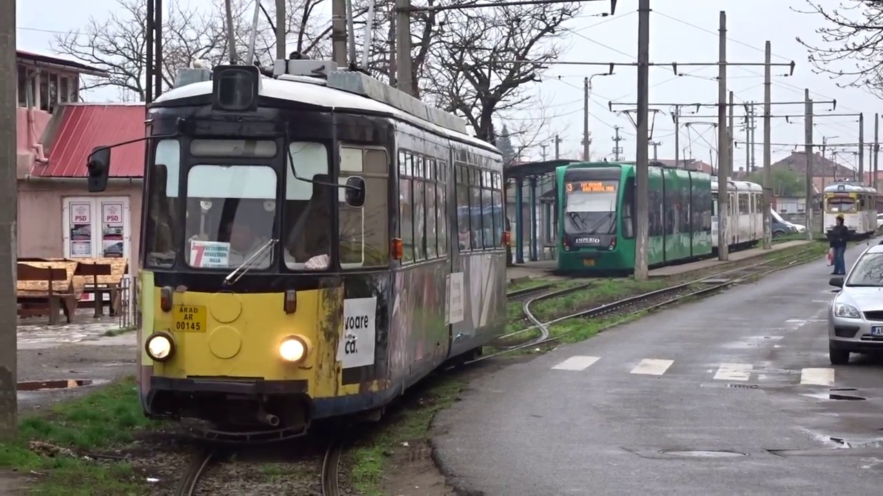 Tramvai / Strassenbahn Arad Typ GT4 ehemals Ulm und Stuttgart