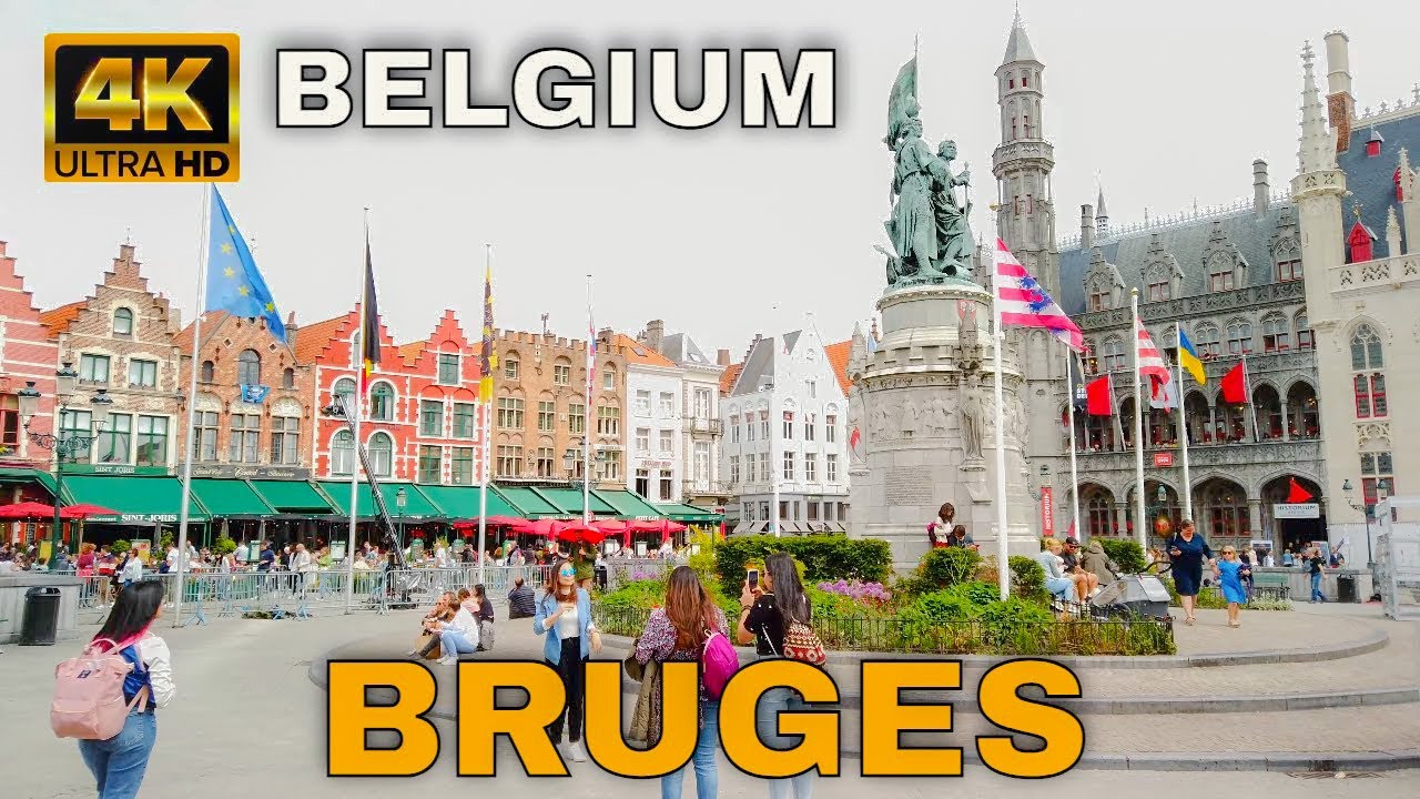 🇧🇪Bruges(Brugge) Belgium 4K - Medieval City Walking Tour 2022