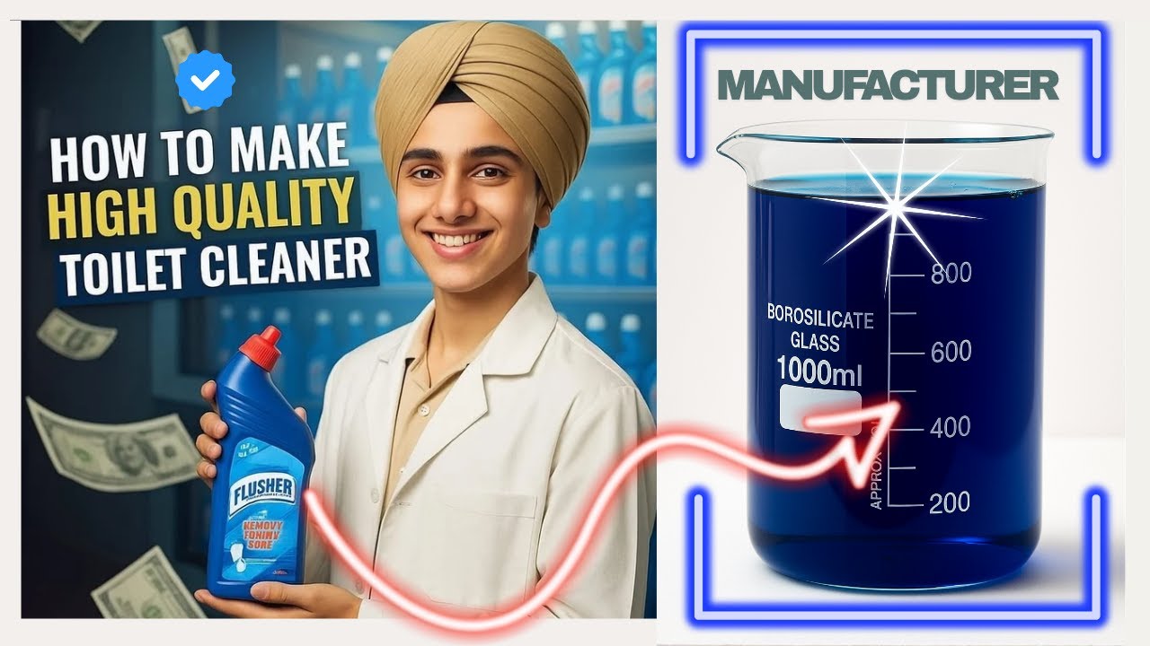Toilet Cleaner Making Process | हार्पिक जैसी टॉयलेट क्लीनर बनाएं