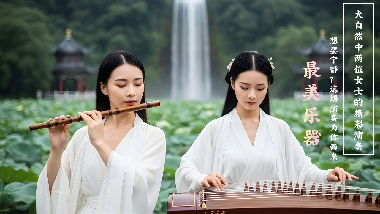 Chinese Zen Music – Beautiful Female Guzheng & Bamboo Flute Performance | Relaxing Traditional Sound