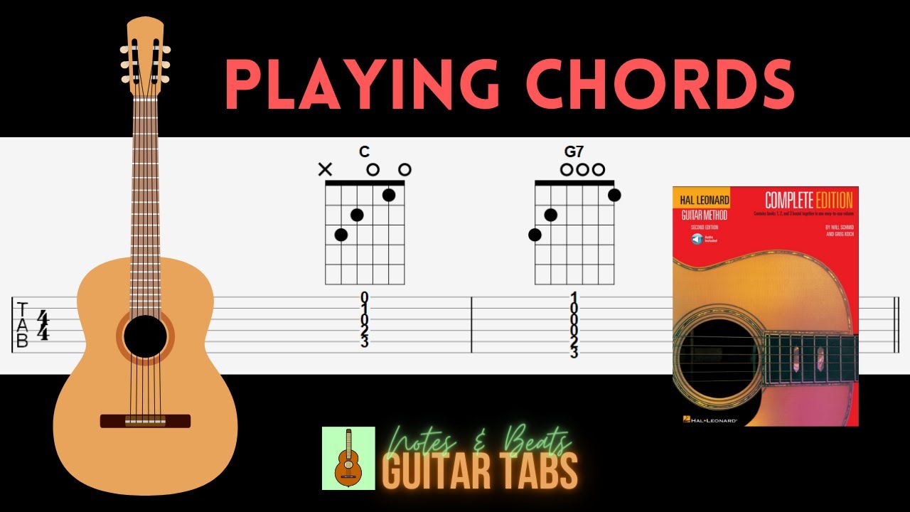 (20 of 70) Hal Leonard Book 1- Playing Chords GUITAR TAB