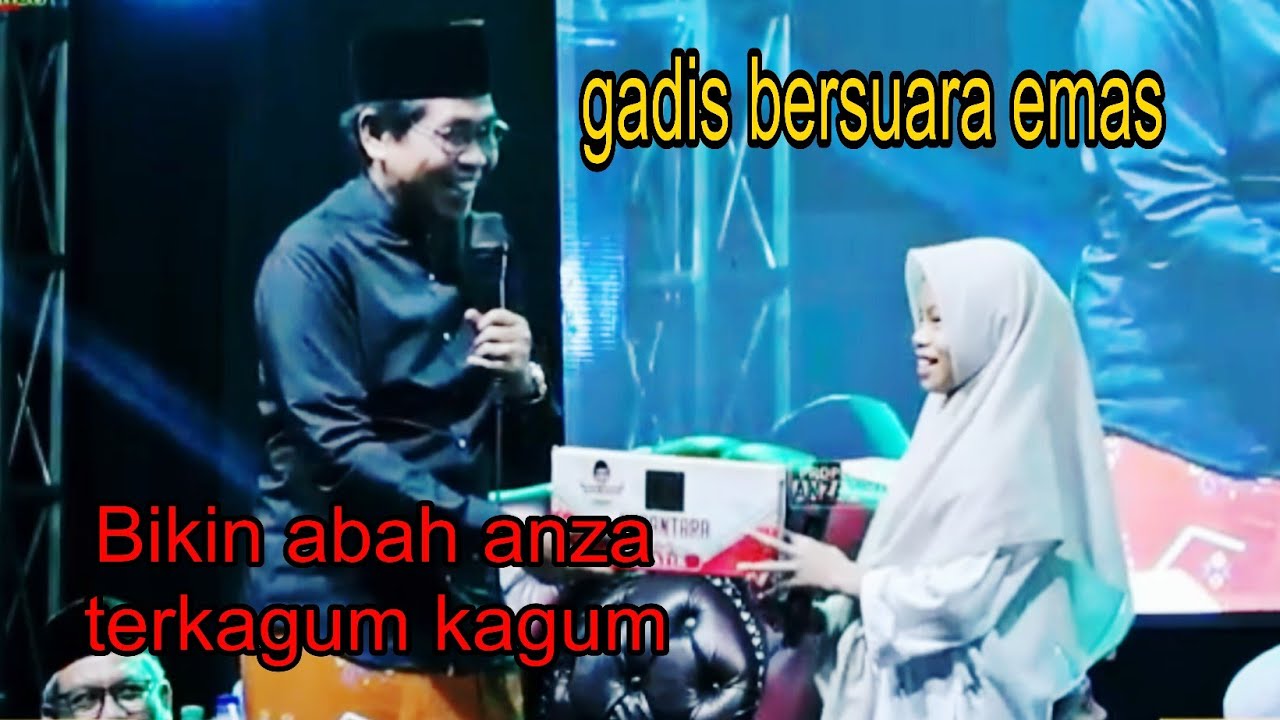 Suara emas gadis ini bikin abah anza meleleh terkagum kagum.pengajian kh anwar zahid