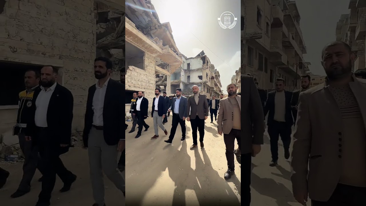 وزير الطوارئ ومحافظ إدلب وسفير سوريا لدى الأمم المتحدة في جولة بمعرة النعمان وكفرنبل لرصد حجم الدمار