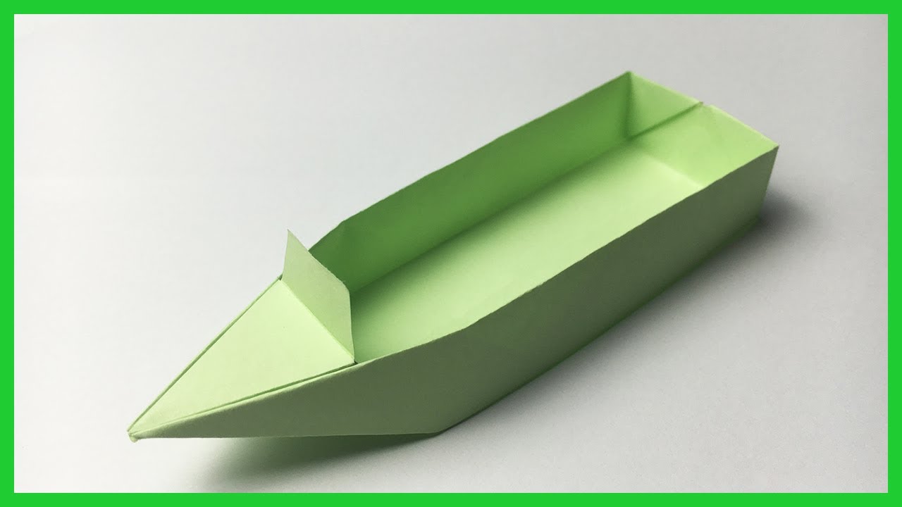 How to Make a Paper Boat (Canoe) that Floats on Water- Origami Boat Tutorial - in 2020