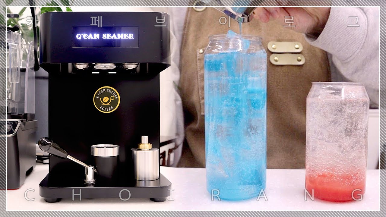 ENG)다시 돌아온 돌아 돌아 캔캔캔 캔음료! 🥤큐캔시머 캔실링기 리뷰 영상✌️카페 브이로그 Cafe Vlog ❤️