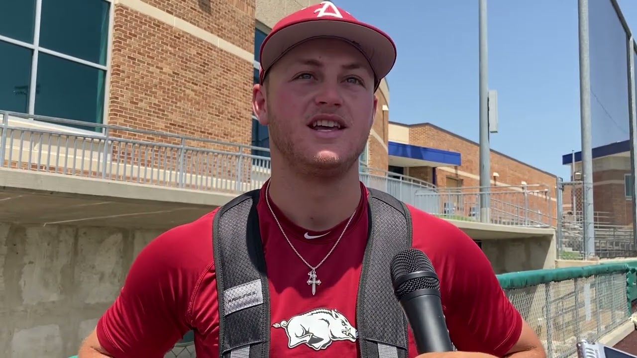 Kole Ramage speaks with the media ahead of the College World Series