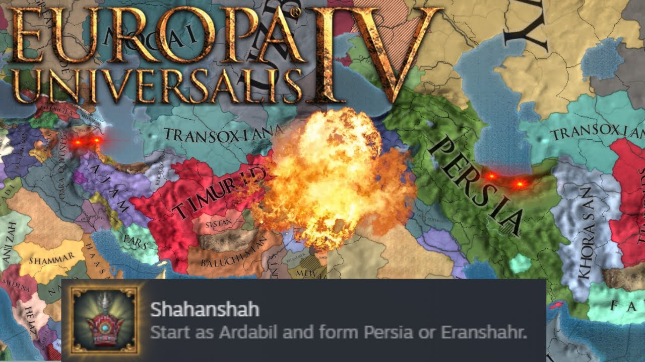 Eu4 Ardabil Shahanshah achievement hunt MADE EASY now with 300% more explosions💥💥💥