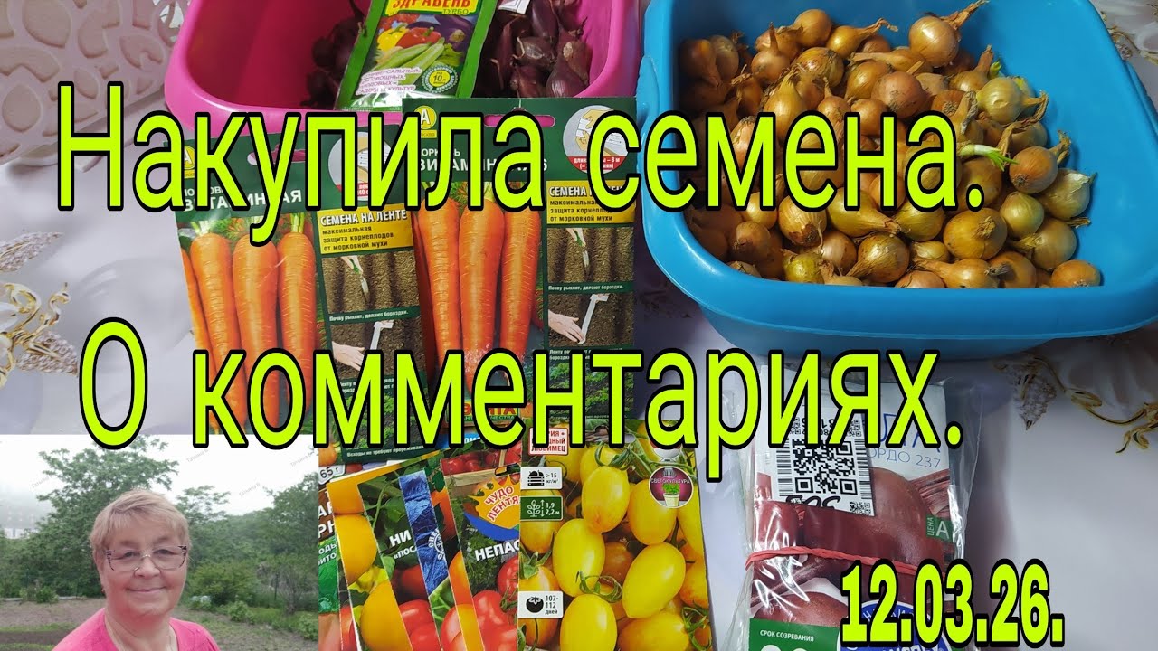 12 МАРТА  26, ///  НАКУПИЛА СЕМЕНА  /// О КОММЕНТАРИЯХ ///