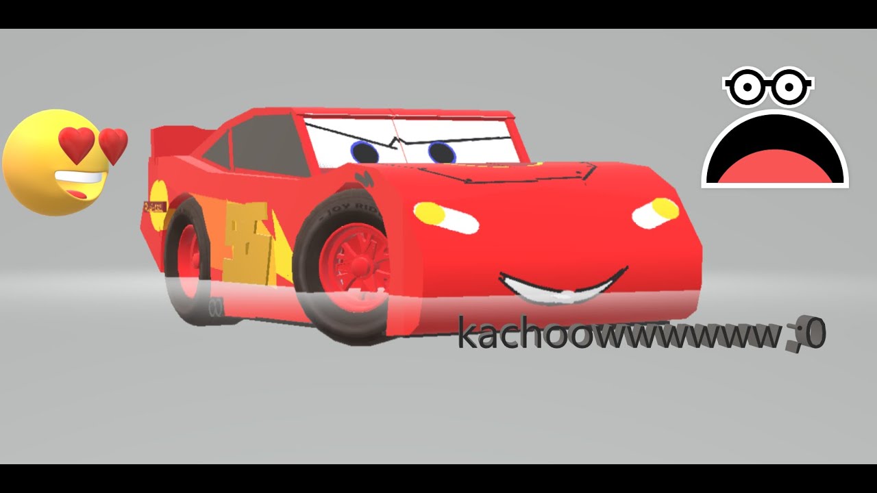How to draw Lightning Mcqueen in Paint 3d | Simply Draw Cars