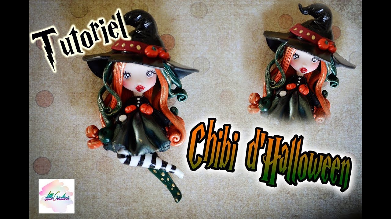 Tuto FIMO - Chibi Halloween Sorcière/ Polymer Witch