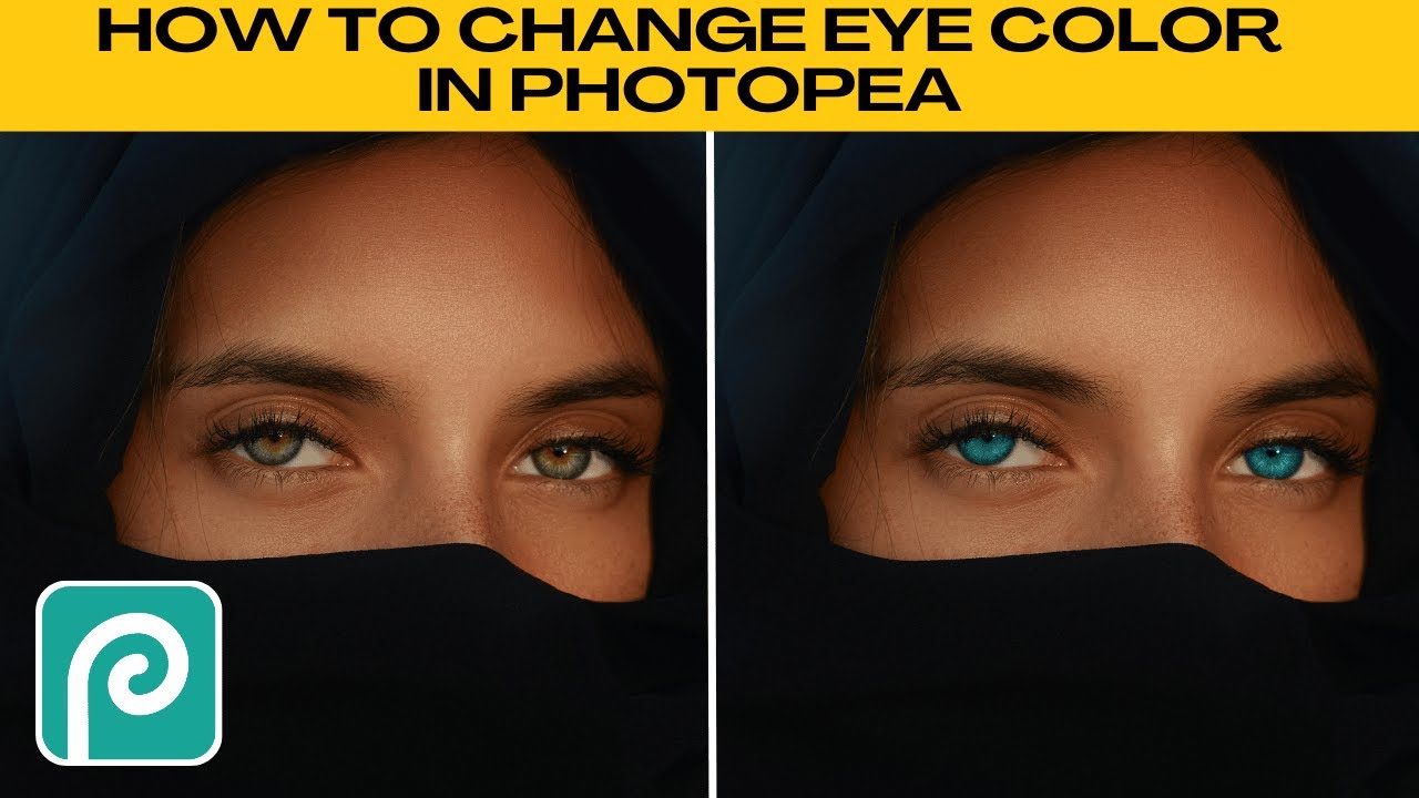 How to CHANGE EYE COLOR in Photopea (Step-by-Step Tutorial)