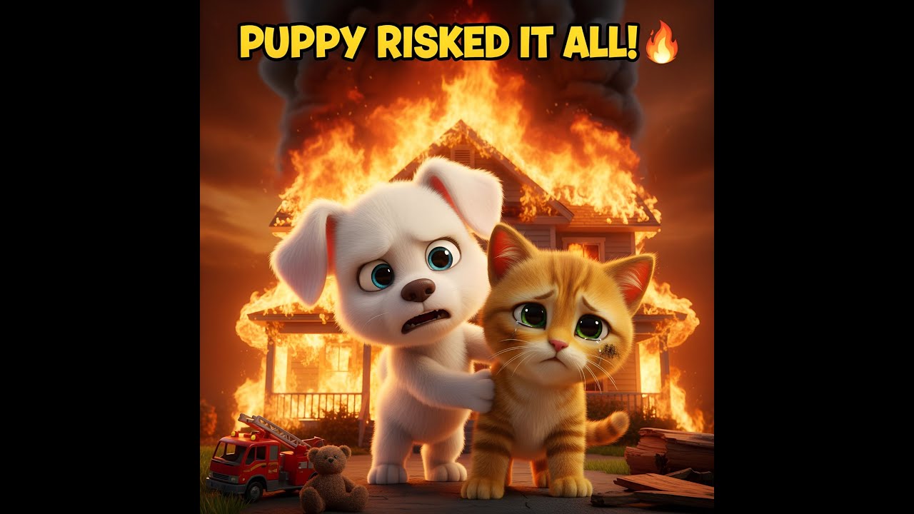 Brave Puppy Saves His Kitten Friend From a Burning House | Unforgettable Story