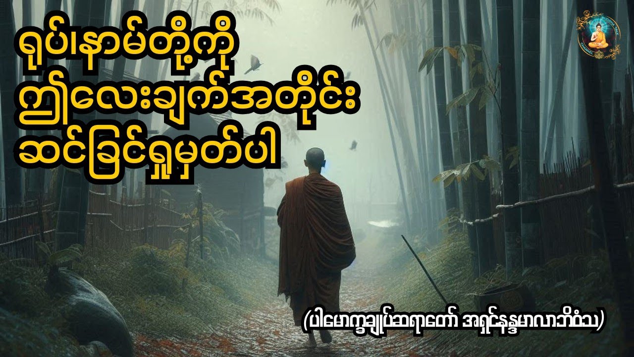ရုပ်၊နာမ်တို့ကို ဤလေးချက်အတိုင်း ဆင်ခြင်ရှုမှတ်ပါ (Reflect on Rupa and Nama in these four ways.)