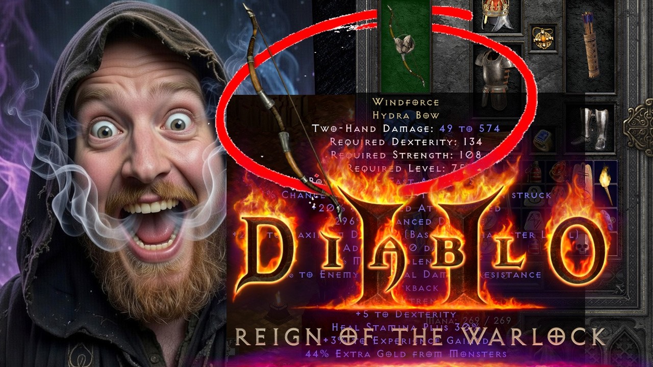 Сборка для чернокнижника в Diablo 2: Windforce + Mirrored Blades &mdash; это БУКВАЛЬНО БОЖЕСТВЕННЫЙ бил...