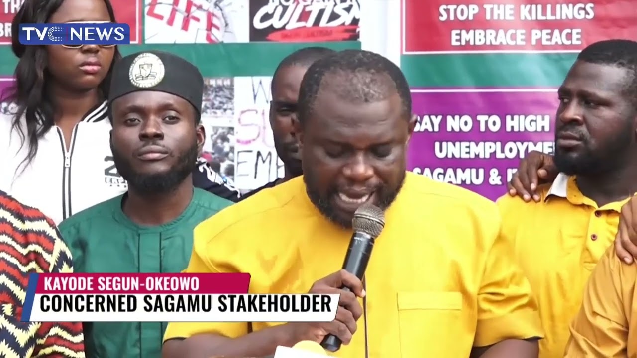 Sagamu Residents Protest Cult Ki**ing, Unemployment