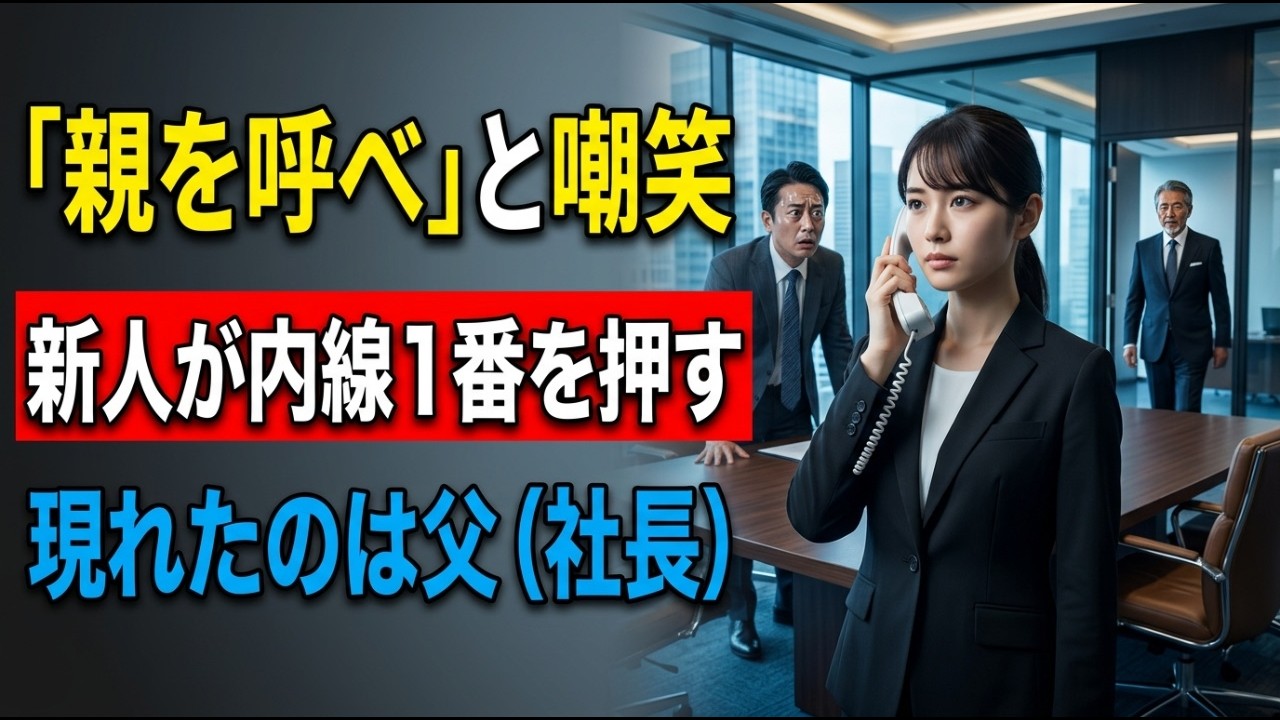「親もバカ面なんだろうなｗw」エリート部長に侮辱された新入社員。「…では内線1番にかけます」電話に出た瞬間、職場全体が凍り付いた…