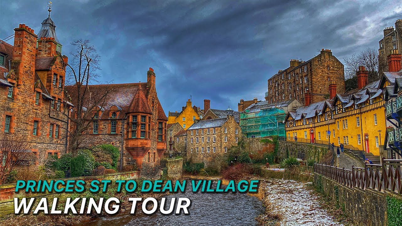 Dean Village, Edinburgh Princes Street Relaxing Morning Walk | Scotland 4K