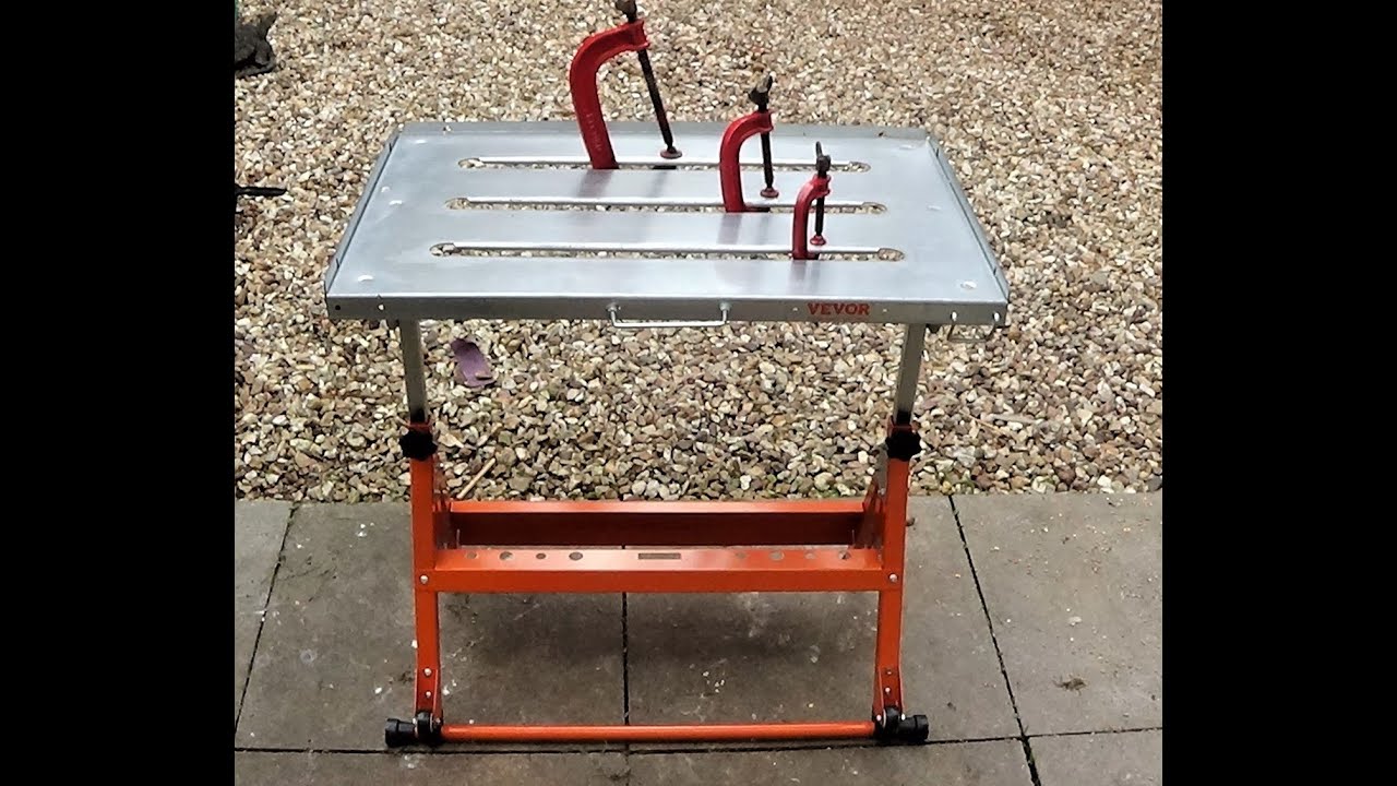 THE VEVOR WELDING 20" X 30" ADJUSTABLE TABLE 400 lbs LOAD CAPACITY