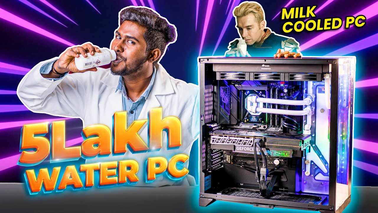பாலில் செய்த 5 லட்சம் கொழுக் மொழுக் PC | Milk Cooled Gaming/Productivity PC😂🤣