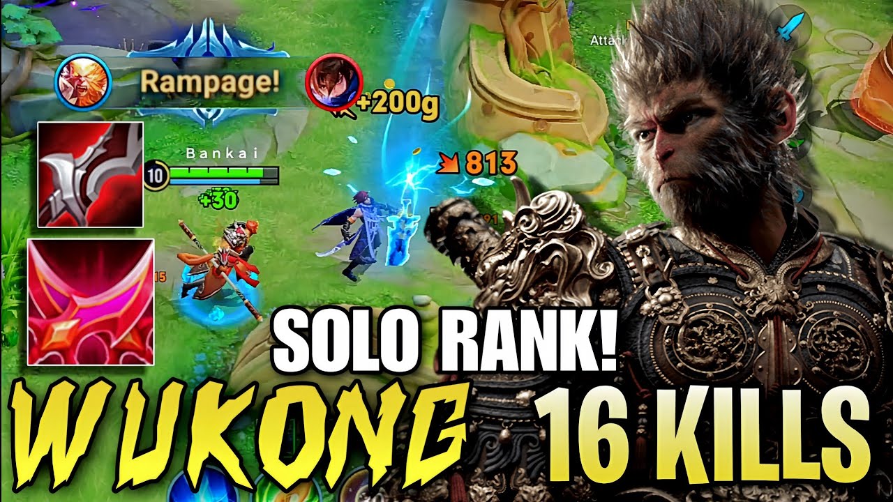 Wukong - The Monkey King | Solo Rank Best Build MVP Wukong Gameplay | Honor of Kings 2024 (Global)