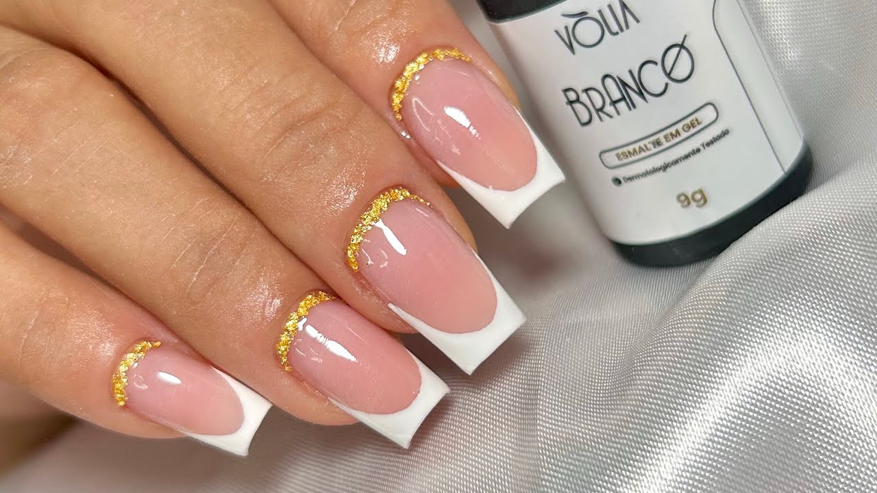 Passo a Passo alongamento + francesa reversa com esmalte em gel.
