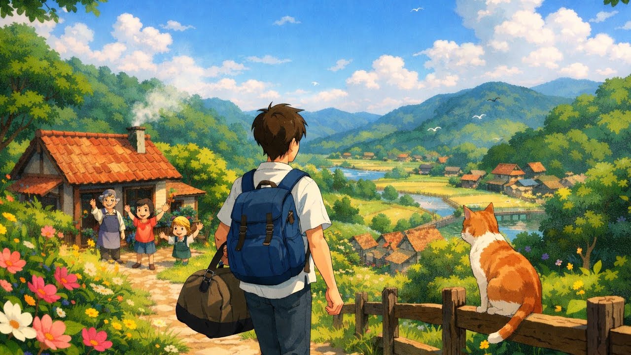 A Quiet Homecoming 🏠 — Cooking With Mother After Years Away | Ghibli - Style Video 