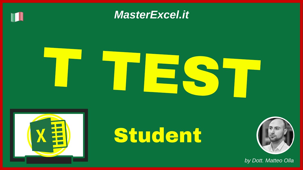 MasterExcel.it | Analisi Dati: T Test su Excel - Formula e Strumento per il calcolo di T di Student