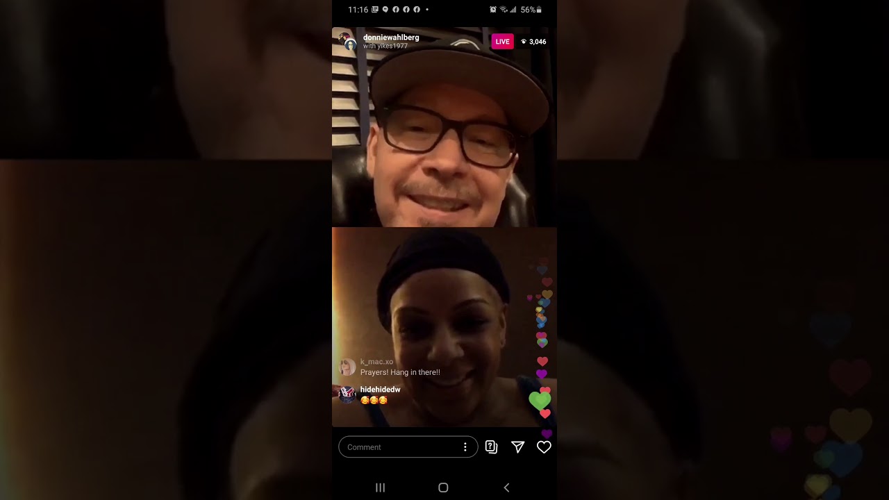 NKOTB - Donnie talking to Me (meep) on Instagram Live March 21, 2020