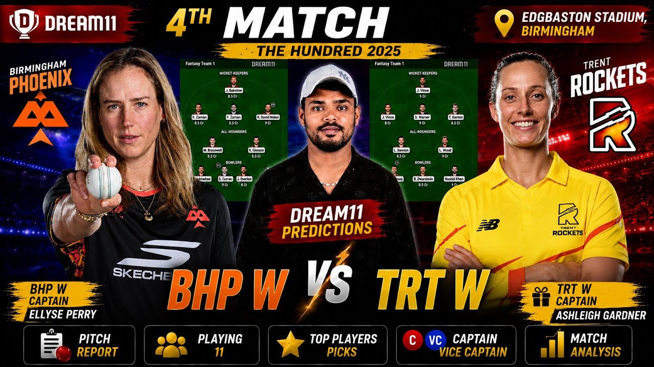 BHP W vs TRT W Dream11 Team Today | The Hundred Women 2026 | Fantasy Tips | GL Team Prediction
