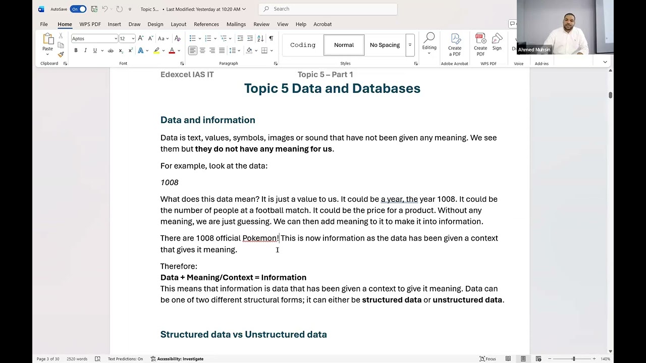 Lesson 38 – Unit 1 – Topic 5 - Edexcel IAL IT (Preparing for 2026 Exams)