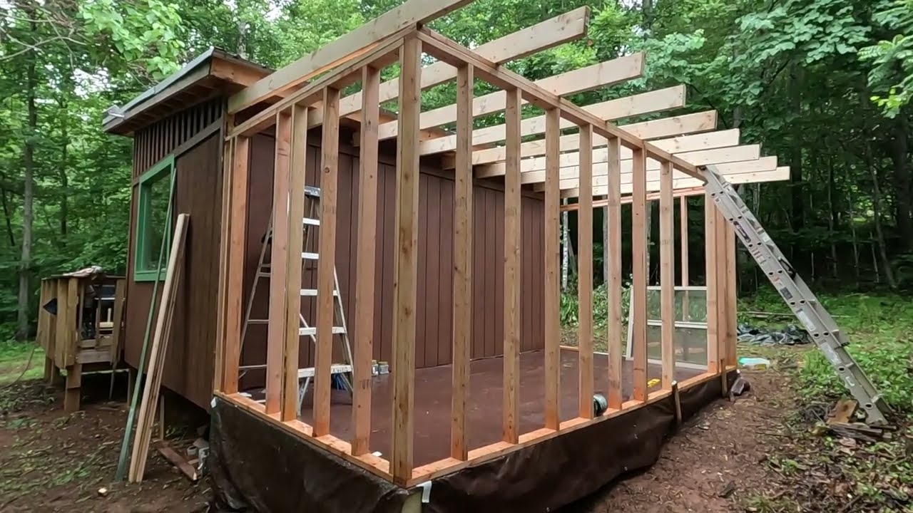 My Off Grid Tiny House Build Pt.3 | Cabin Build, Homesteading